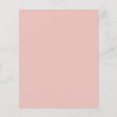 Budget Doop Roze Bloemige Uitnodigingen (Achterkant)