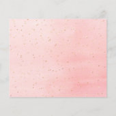 Budget doop roze gouden glitters foto bedankt (Achterkant)