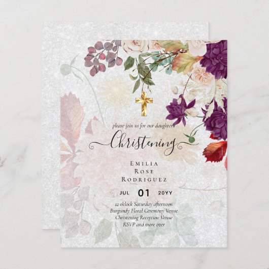 BUDGET DOOP Uitnodiging Doop Baptême Dopen (Voorkant / Achterkant)