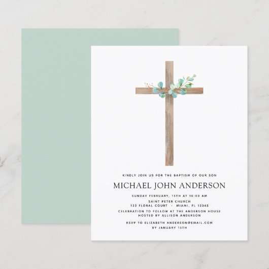 Budget Doopgroen Sage Eucalyptus (Voorkant / Achterkant)