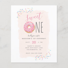 Budget Doughnut Sprinkle Blush Sweet 1st Birthday