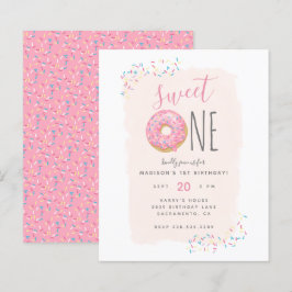 Budget Doughnut Sprinkle Blush Sweet 1st Birthday