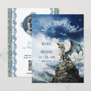 Budget Dragon Wedding Save the Date Briefkaart