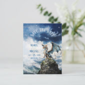 Budget Dragon Wedding Save the Date Briefkaart (Staand voorkant)