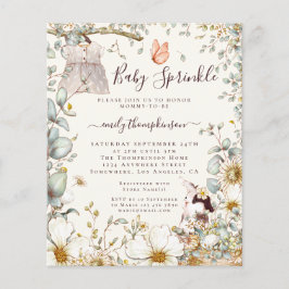 Budget  Dress Girl Baby Sprinkle Uitnodiging