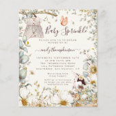 Budget  Dress Girl Baby Sprinkle Uitnodiging (Voorkant)