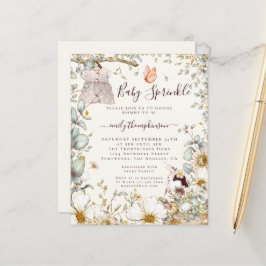 Budget  Dress Girl Baby Sprinkle Uitnodiging