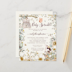Budget  Dress Girl Baby Sprinkle Uitnodiging