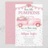 Budget Drie-eiige Roze Kleine Pompoen Baby Shower (Voorkant / Achterkant)