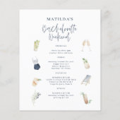 budget drink weekend reisroute bachelorette flyer (Achterkant)