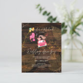 Budget Drive-BY Wedding Invites -Cartoon Couple (Staand voorkant)