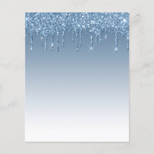 Budget Driving Glitter Blue Wedding Uitnodiging (Achterkant)