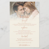 Budget Dual Tone omkeerbaar bruiloft menu (Voorkant)