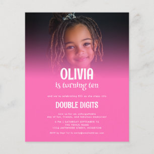 Budget Dubbele Cijfers Foto Hot Roze 10e Partij