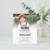 Budget Dubbele Cijfers Foto Wit 10e Partij (Staand voorkant)