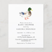 Budget Duck Baby shower 2-zijdige register QR-code (Voorkant)