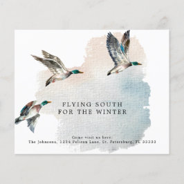 Budget Ducks Flying South Tijdelijk New Home Kaart