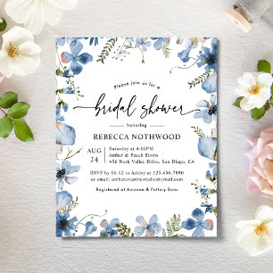 Budget Dusky Blue Florals Bridal Shower
