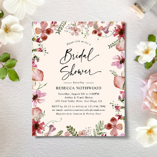 Budget Dusky Pink Flora Bridal Shower