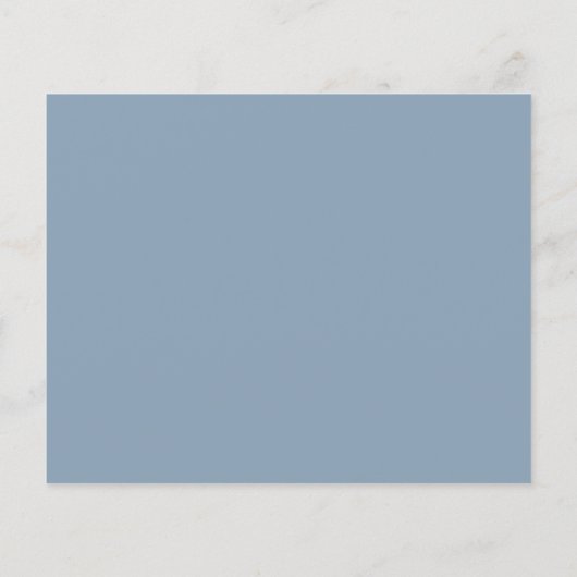 Budget Dusty Blauw Script Bruiloft Opslagdatum (Achterkant)