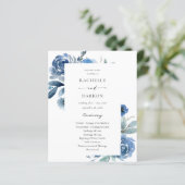 Budget Dusty Blue & Blue Floral Wedding Ceremony (Staand voorkant)