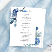 Budget Dusty Blue & Blue Floral Wedding Ceremony