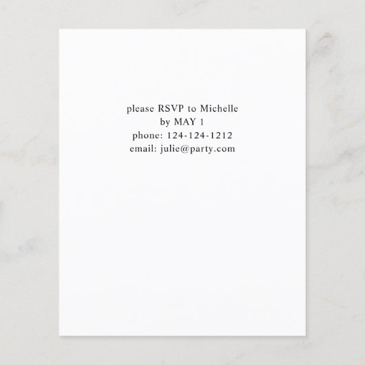 Budget Dusty Blue Boho Floral Graduation Party (Achterkant)