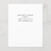 Budget Dusty Blue Boho Floral Graduation Party Flyer (Achterkant)