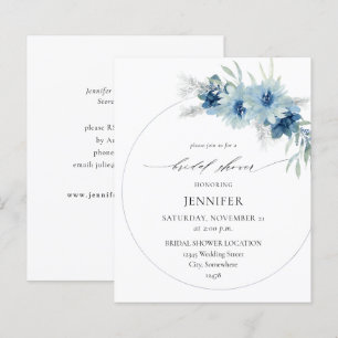 Budget Dusty Blue Boho Floral Ring Vrijgezellenfee