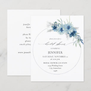 Budget Dusty Blue Boho Floral Ring Vrijgezellenfee