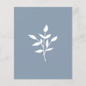 Budget Dusty Blue Botanical Weddenation Invitation (Achterkant)