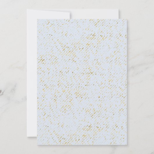 Budget Dusty Blue Floral Gradual Party Kaart (Achterkant)