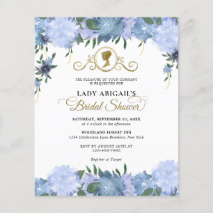 Budget Dusty Blue Floral Victoriaans Vrijgezellenf