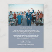 Budget Dusty Blue & Foto Dank u Bruiloft