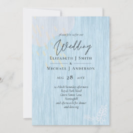 Budget Dusty Blue Gold Weddenscript