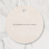 Budget Dusty Blue Gold Weddenscript Bedankjes Labels (Achterkant)