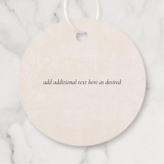 Budget Dusty Blue Gold Weddenscript Bedankjes Labels (Achterkant)