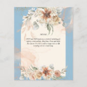 BUDGET Dusty Blue Pampas Grass Wedding Flyer (Achterkant)