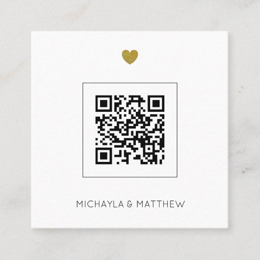 Budget Dusty Blue QR Code Bruiloft uitnodiging (Voorkant)