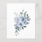 Budget Dusty Blue Romantisch Bloemen Vrijgezellenf (Achterkant)