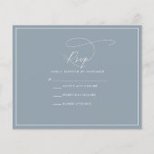 Budget Dusty Blue RSVP Flyer (Voorkant)