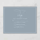Budget Dusty Blue RSVP Flyer (Voorkant)
