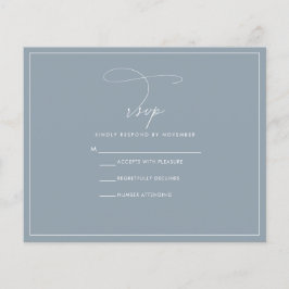 Budget Dusty Blue RSVP Flyer
