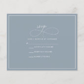 Budget Dusty Blue RSVP Flyer (Voorkant)