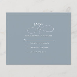 Budget Dusty Blue RSVP Flyer