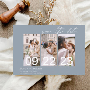 Budget Dusty Blue Save the Date 3 Foto