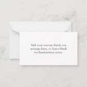 Budget Dusty Blue Script Wedding Dank u kaarten Notitiekaartje (Achterkant)