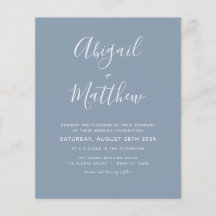 Budget Dusty Blue Simple Weddenation