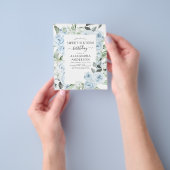 Budget Dusty Blue Sweet 16 Birthday Invitation Flyer (Hand)