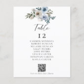 Budget Dusty Blue Trouwtafel QR code (Voorkant)